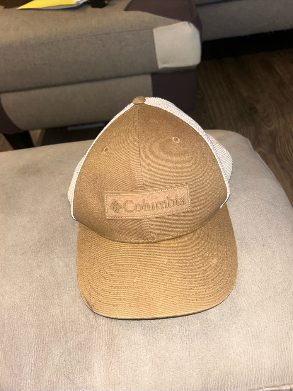 Columbia Brown & White Mesh Trucker Hat